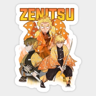 Bootleg Demon Slayer Zenitsu Agatsuma Sticker